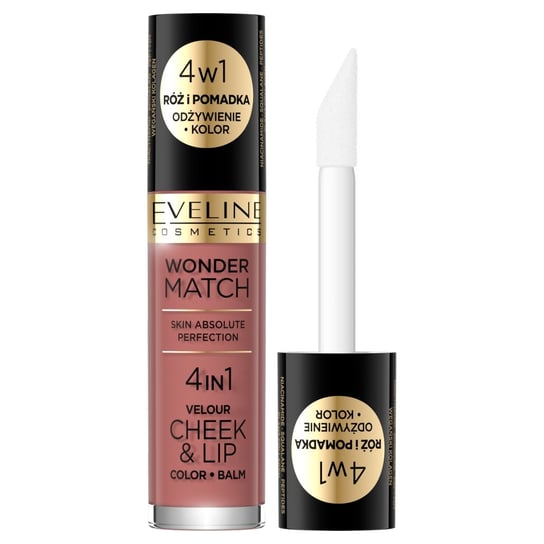 Румяна и жидкая помада 05, 4,5 мл Eveline Cosmetics, Wonder Match Velor Cheek&Lip