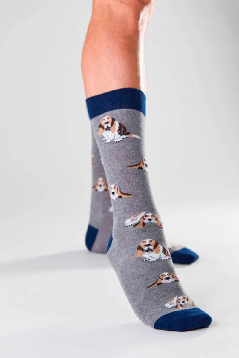 

Серые высокие носки из органического хлопка Besocks, серый