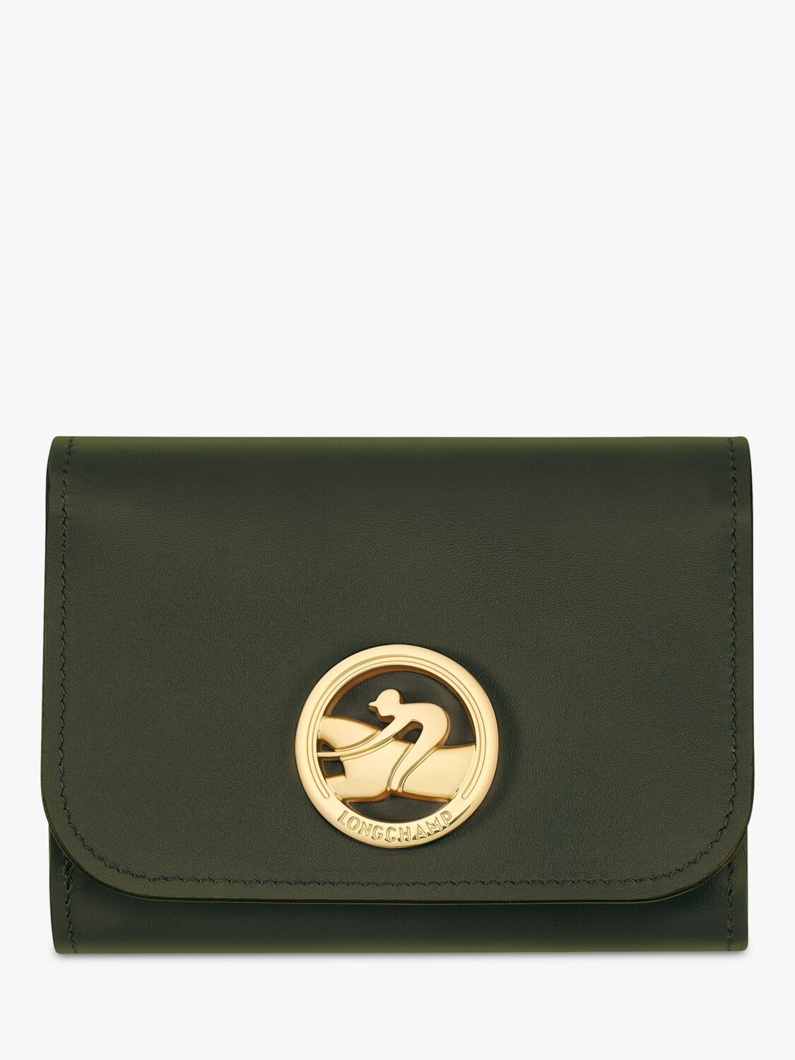 

Кожаный кошелек Box-Trot Longchamp, хаки