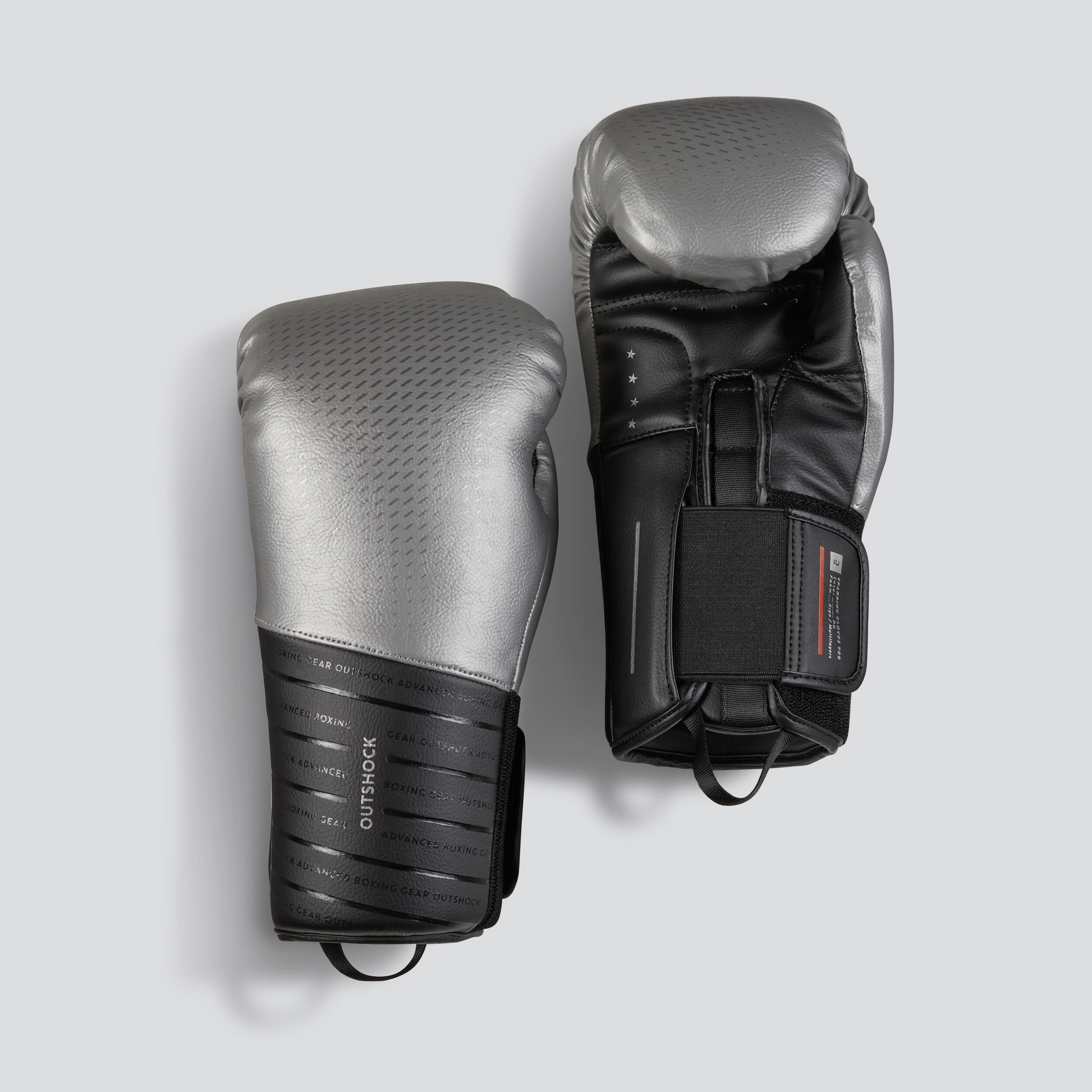 Боксерские перчатки Outshock 900, черный/серебристый перчатки боксерские stain