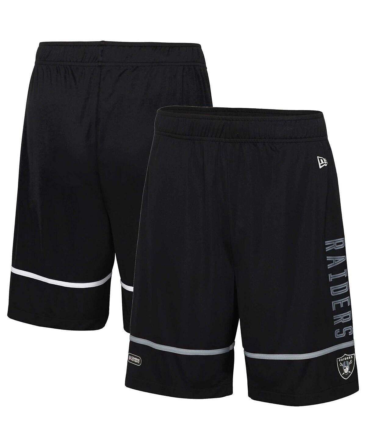 

Мужские черные шорты для тренинга las vegas raiders combine authentic rusher New Era, черный