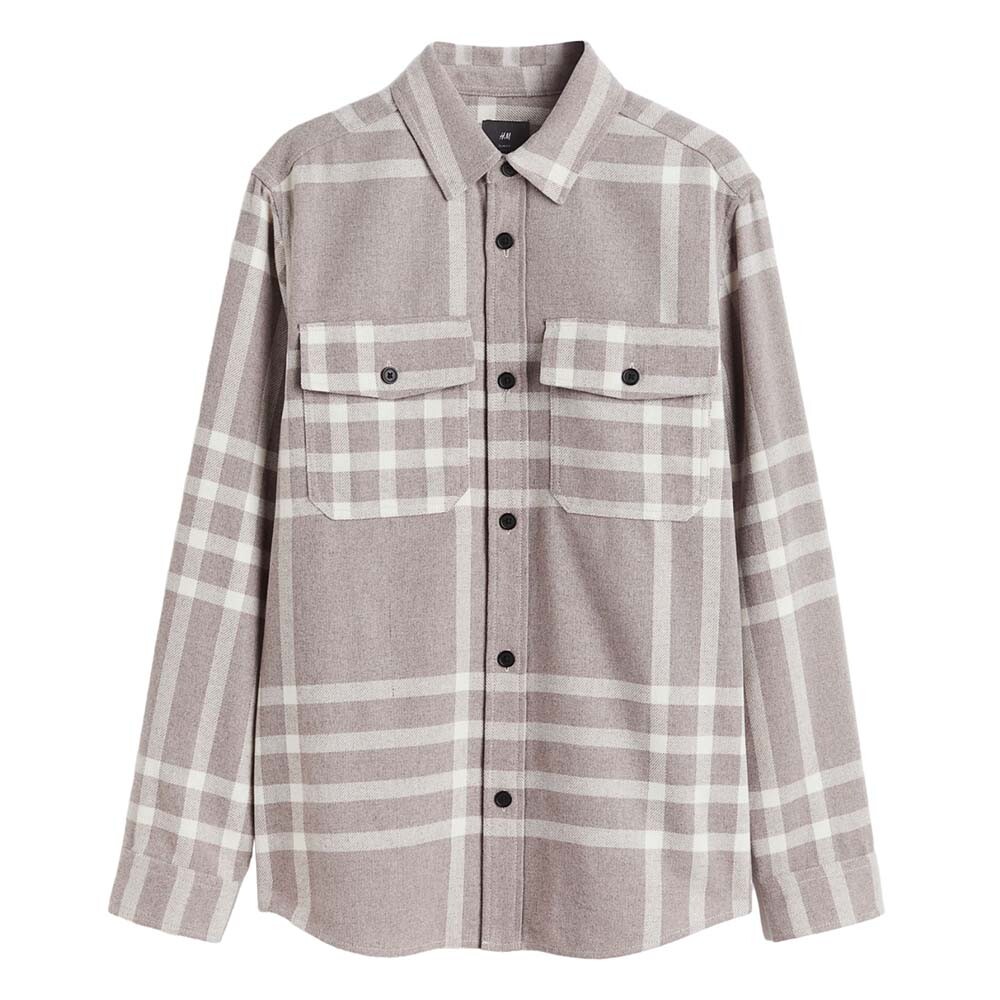 

Рубашка H&M Checked Twill, бежевый