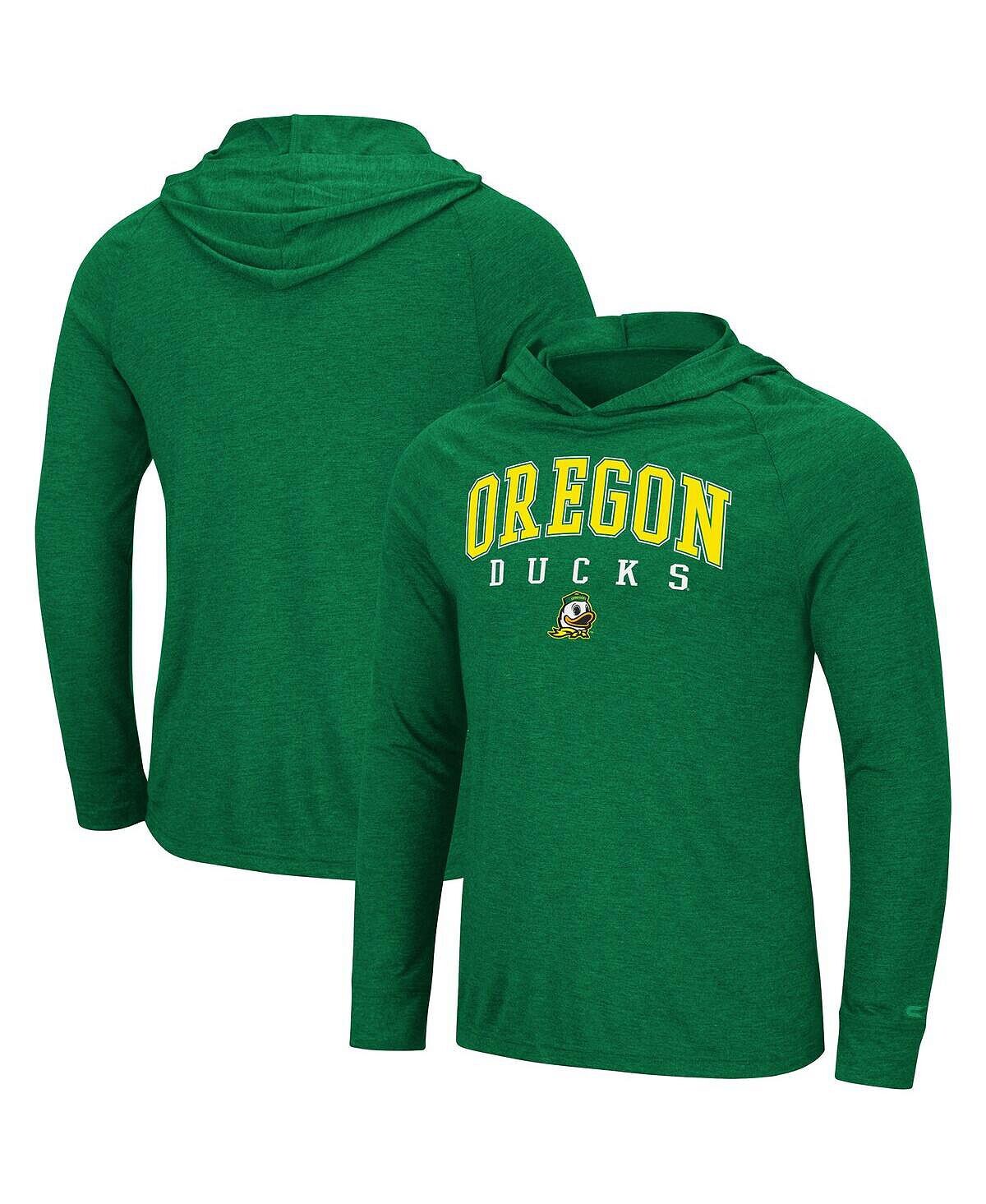 

Мужская зеленая футболка oregon ducks campus с капюшоном и длинными рукавами из меланжевой ткани Colosseum, зеленый
