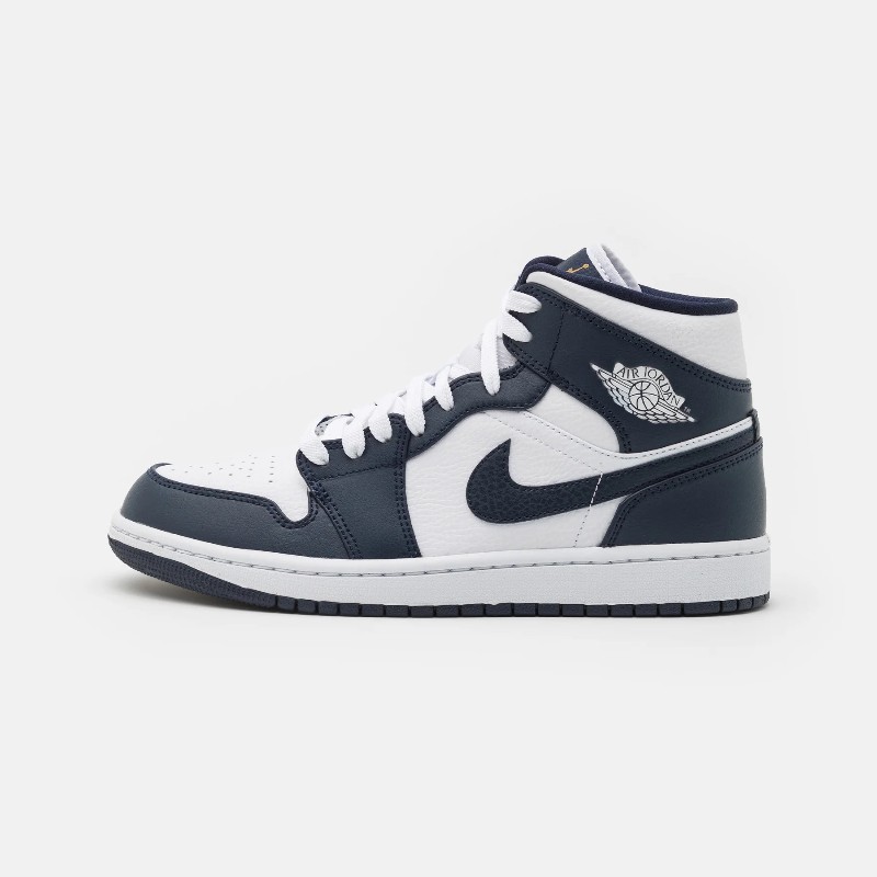 цена Кеды Nike Air Jordan 1 Mid, темно-синий/белый