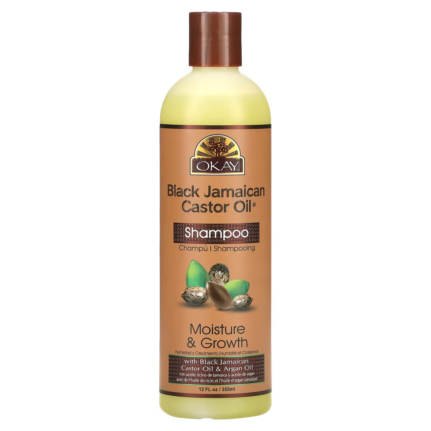 

Okay Pure Naturals, Black Jamaican Castor Oil, черное ямайское касторовое масло, шампунь, 355 мл (12 жидк. унций)