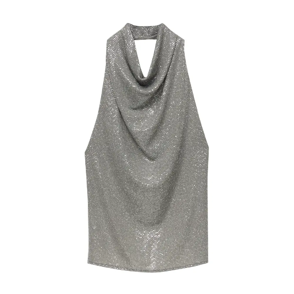 

Топ Pull&Bear x Valentina Zenere Shiny Halter, серый
