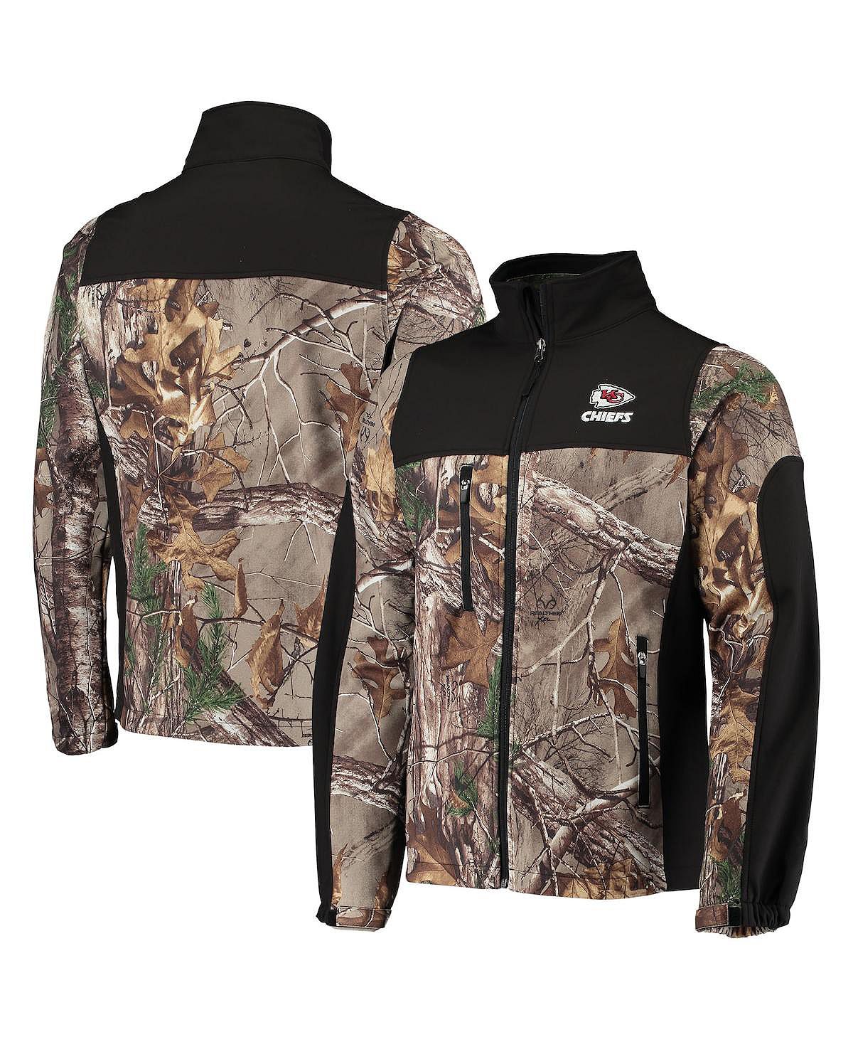 Мужская куртка realtree camo и black kansas city chiefs circle hunter softshell с молнией во всю длину Dunbrooke, мульти - фото