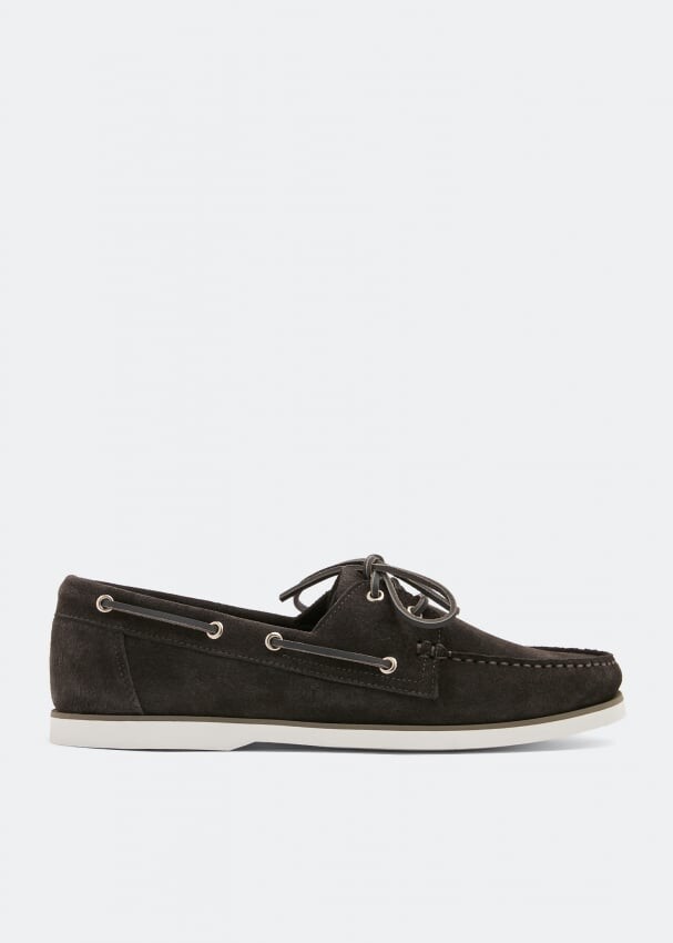 

Лоферы MENGLORIA Dynamic suede boat shoes, серый