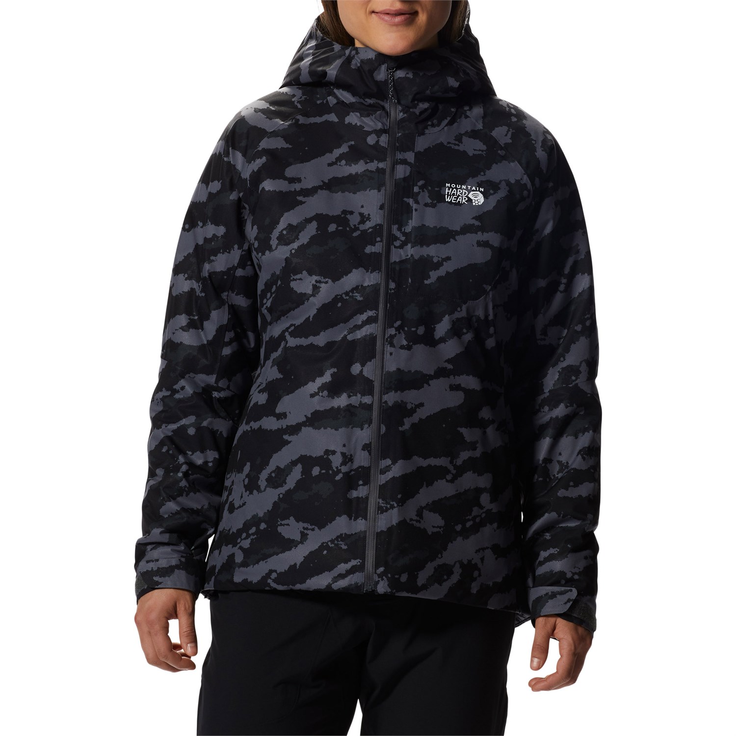 Куртка Mountain Hardwear Stretch Ozonic Insulated Jacket, черный plus size 7xl 8xl 9xl male jacket spring autumn outdoor waterproof windproof jacket coat tourism mountain breathable jacket men