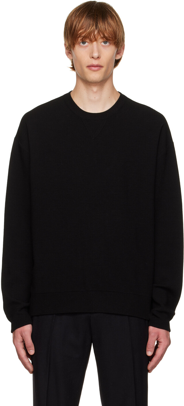 

Черный шерстяной свитер Solid Homme