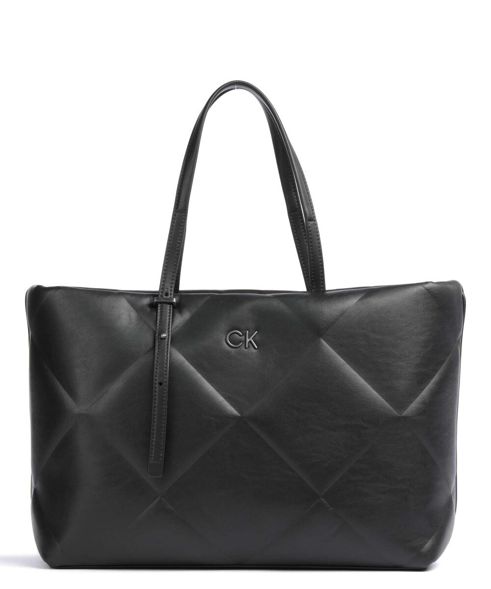 

Re-Lock Quilt Шоппер искусственная кожа Calvin Klein, черный