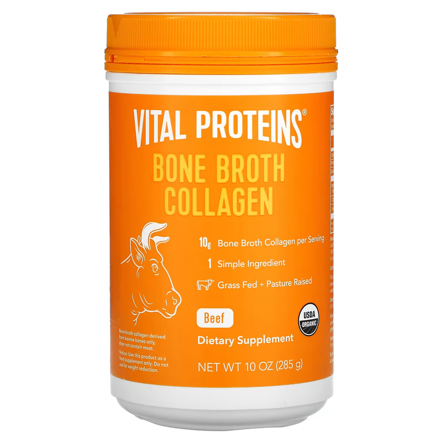 

Vital Proteins, Коллаген из костного бульона, говядина, 285 г (10 унций)