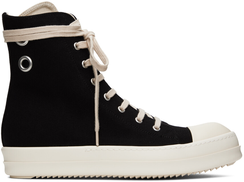 

Черные джинсовые кеды Rick Owens Drkshdw