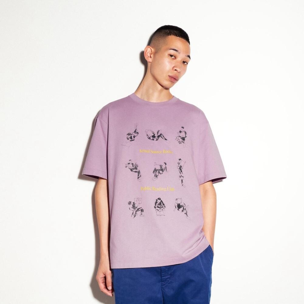 

Футболка с принтом унисекс Uniqlo, синий