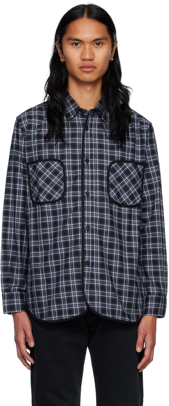 

Черно-серая рубашка в клетку Comme des Garçons Homme