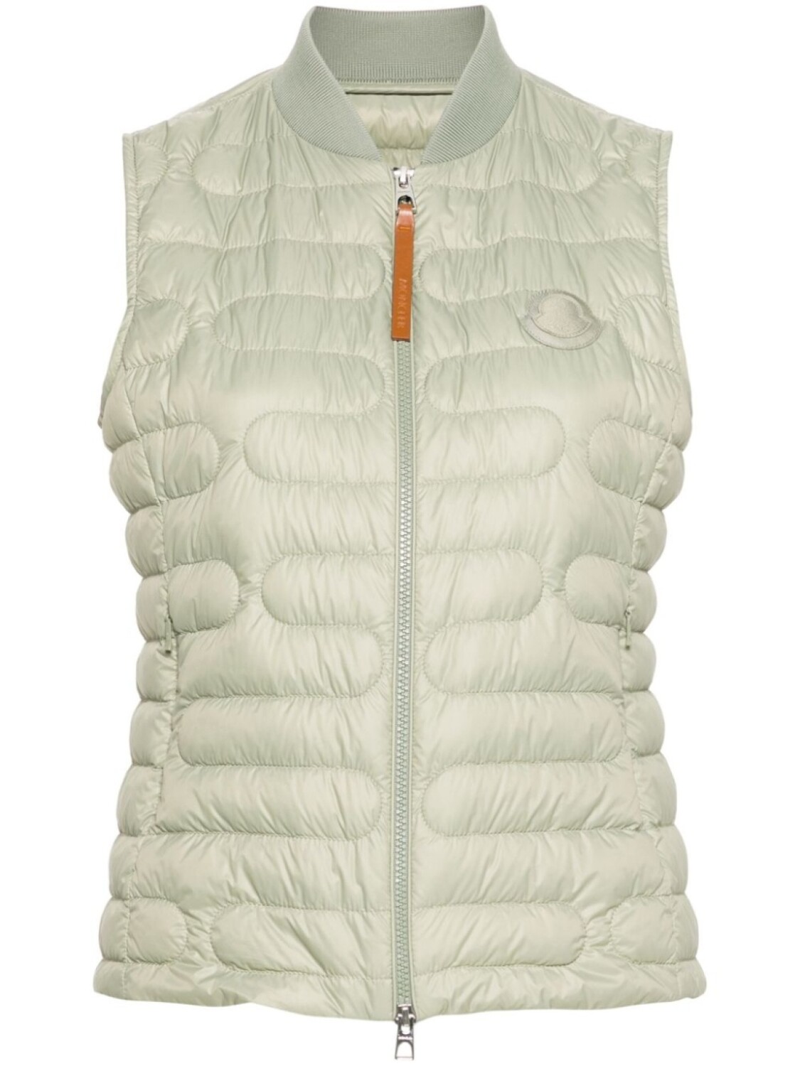 

Moncler стеганый жилет с нашивкой-логотипом, зеленый