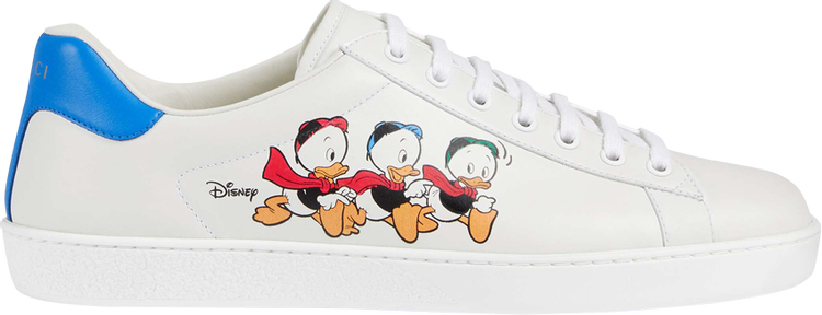 Кроссовки Disney x Gucci Ace Huey, Dewey and Louie - White, белый - фото