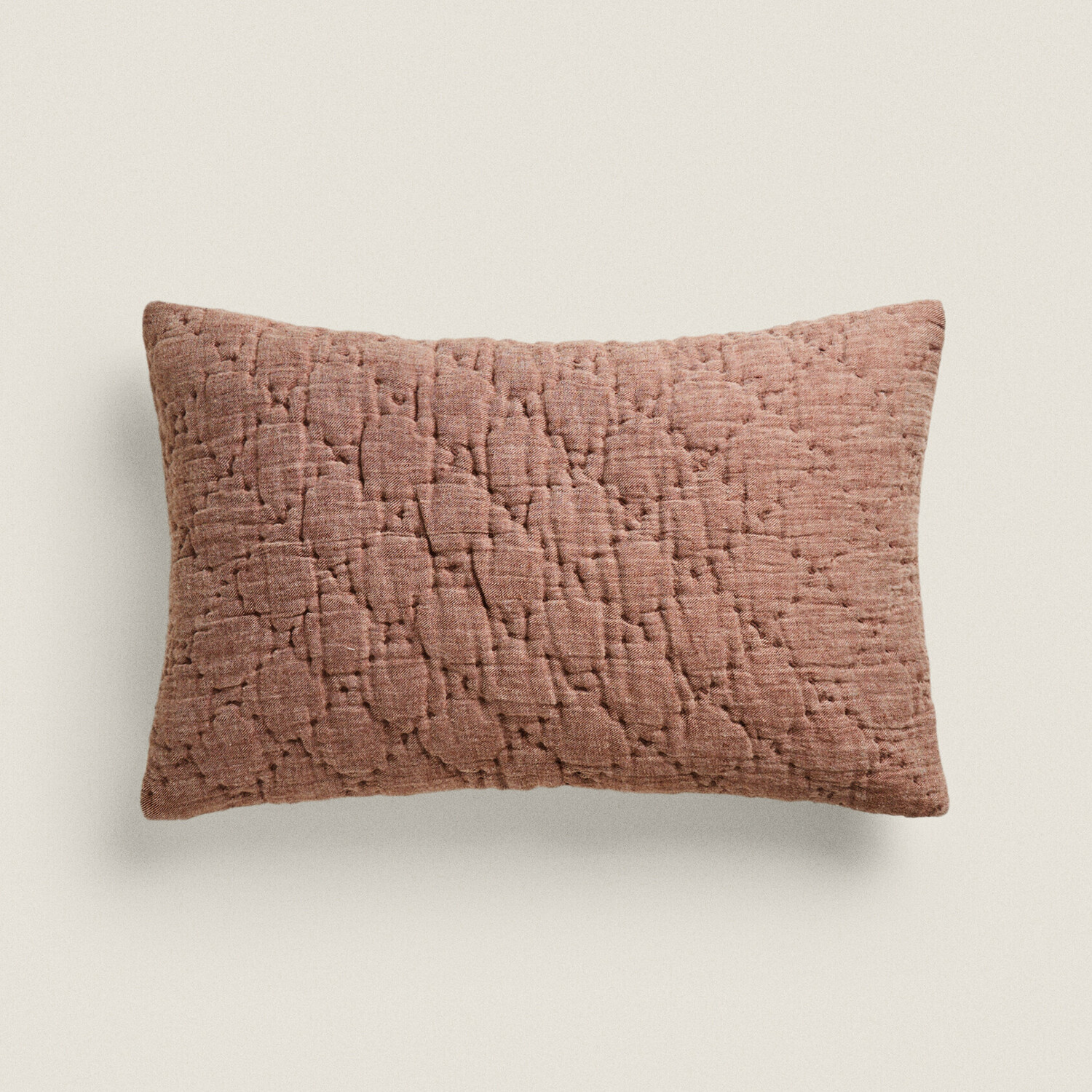 

Чехол для подушки Zara Home Diamond Quilted, розово-коричневый