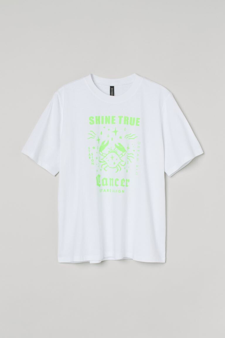 

Зодиак футболка H&M, белый/рак