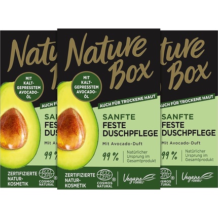 

Нежный твердый уход для душа с ароматом авокадо 100 г, Nature Box