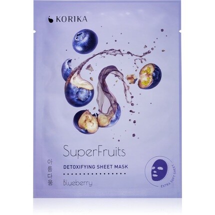 

KORIKA SuperFruits Blueberry - Детоксифицирующая тканевая маска 25 г
