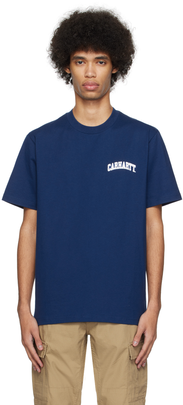 

Синяя футболка с надписью University Script Carhartt Work In Progress