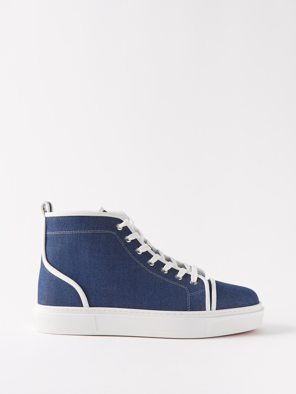 

Высокие кроссовки adolon из денима Christian Louboutin, синий
