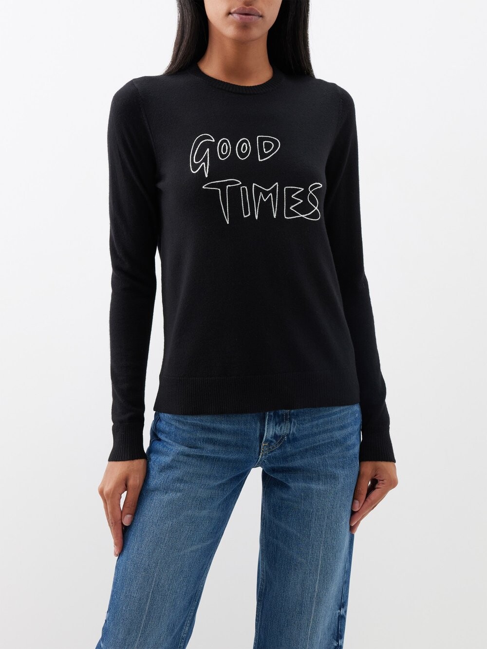 

Свитер good times из мериносовой шерсти Bella Freud, черный