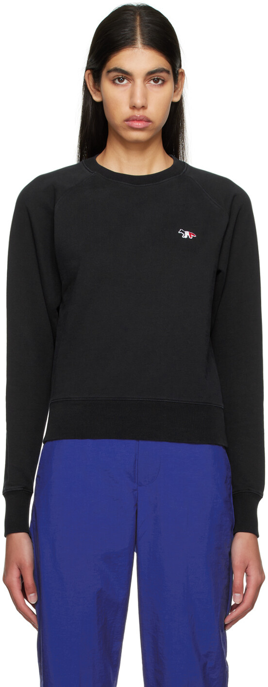 

Черный свитшот Tricolor Fox Maison Kitsuné