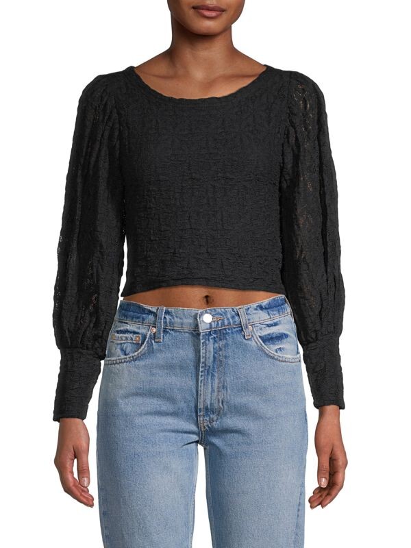 

Укороченный топ tea time Free People Black