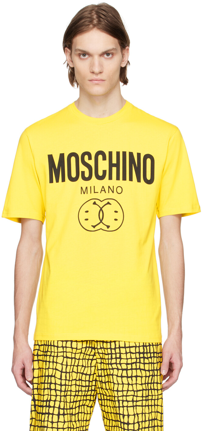 

Желтая футболка с принтом Moschino, Желтый