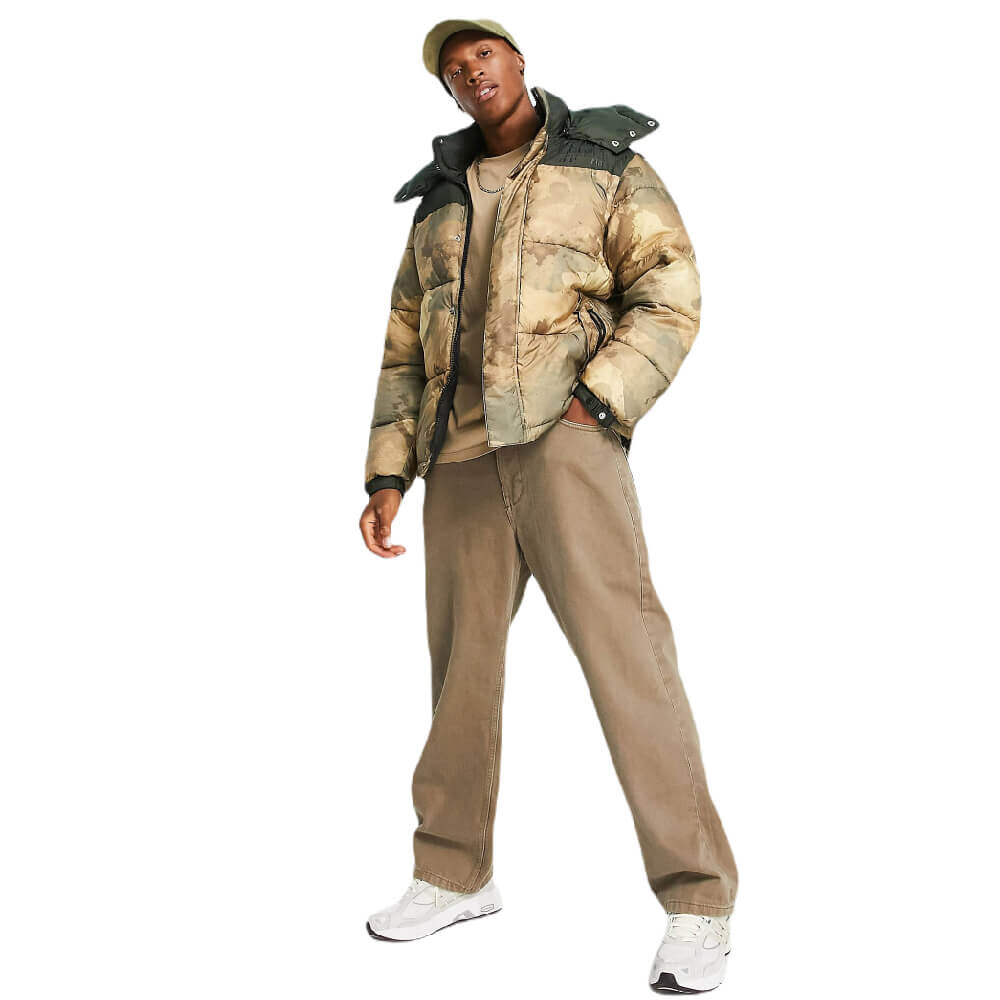 

Куртка и жилет 2 в 1 Armani Exchange Camo Puffer, хаки/темно-зеленый
