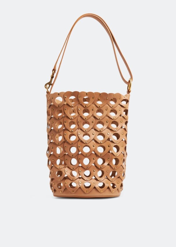 

Сумка SAINT LAURENT The Hearted bucket bag, бежевый