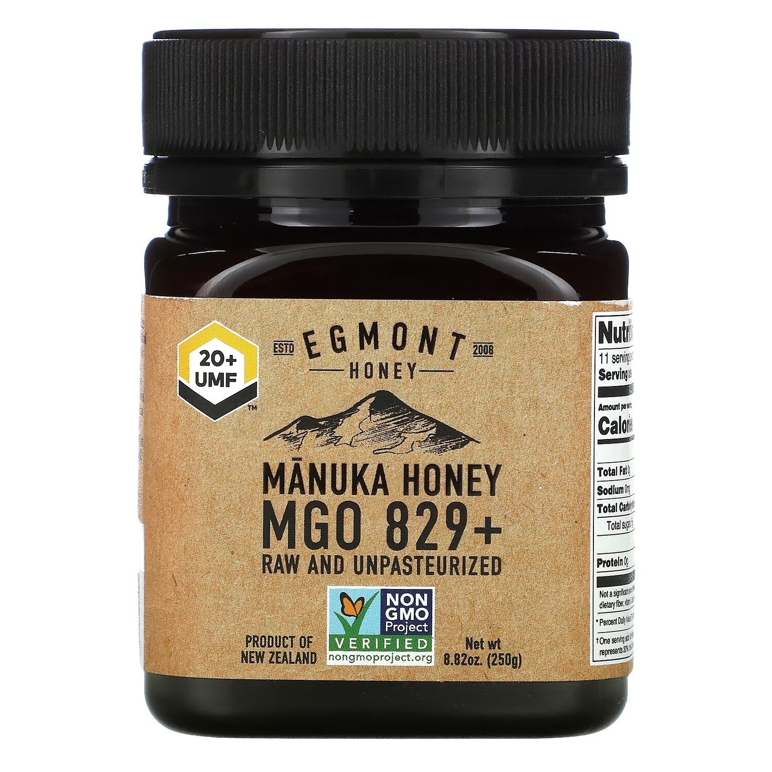 

Egmont Honey Мед манука необработанный и непастеризованный 829+ MGO, 250 г