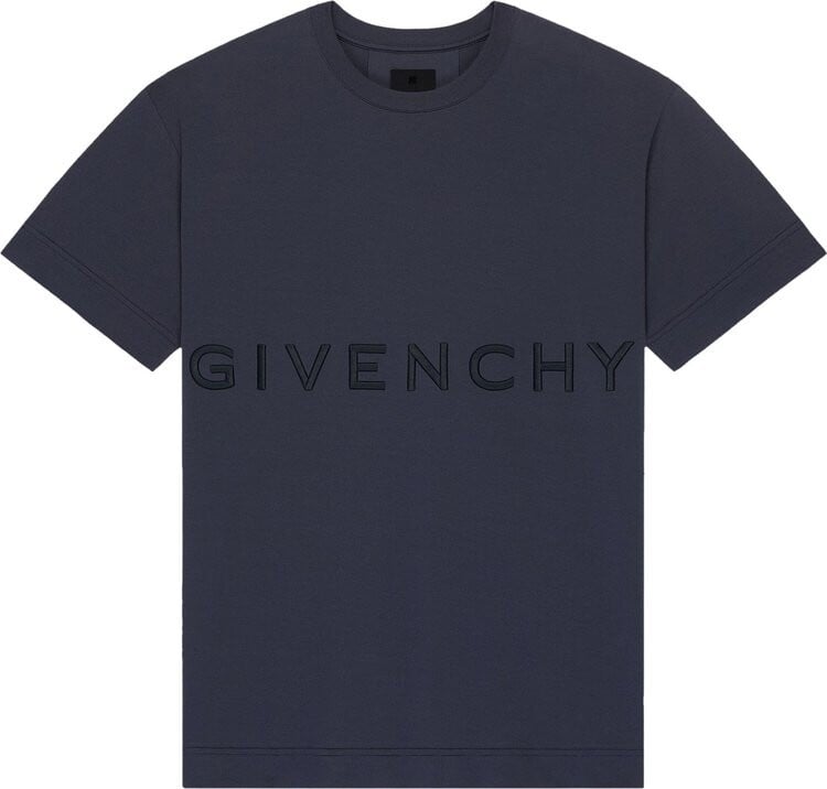 

Футболка Givenchy Embroidered Slim Fit T-Shirt 'Night Blue', синий