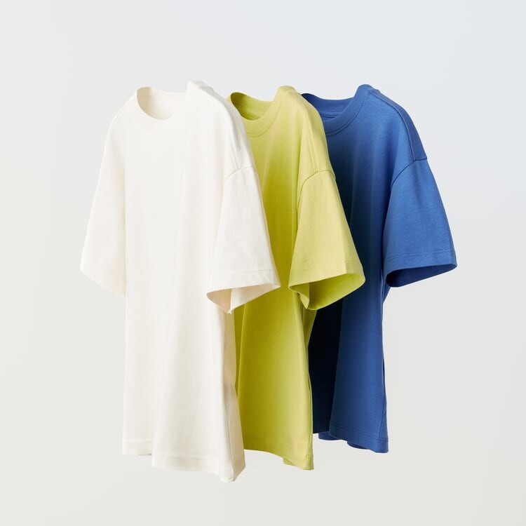

Набор из 3 однотонных футболок Zara, молочный/желтый/синий