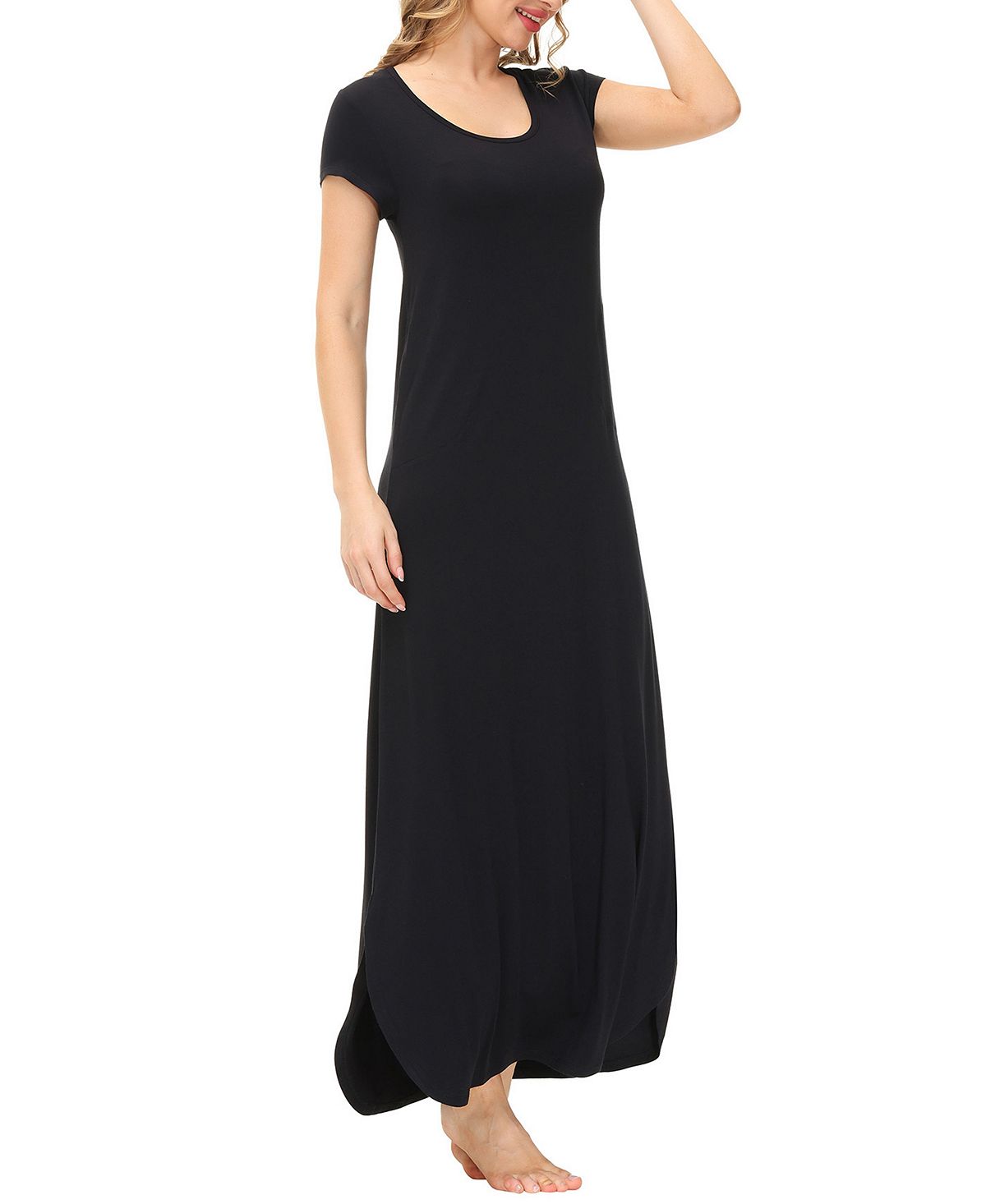 Женское платье-рубашка с карманами в боковых швах INK+IVY