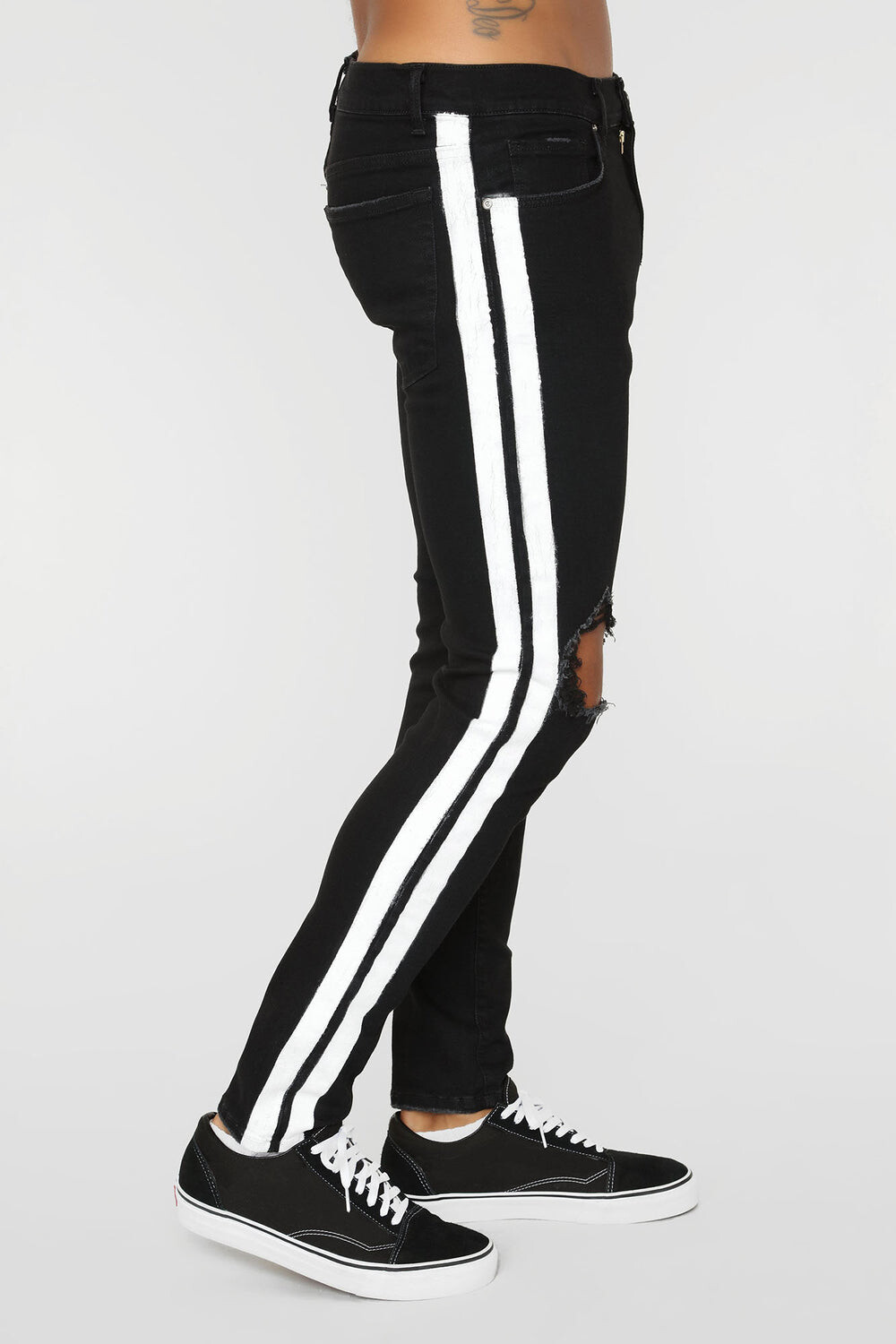 

Джинсы скинни Fashion Nova 1C0970151Stripes, черный