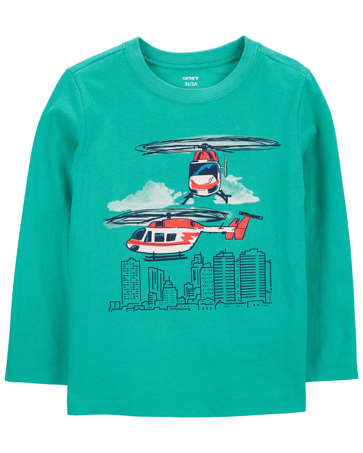 

Футболка Toddler Helicopter из джерси Carter's, бирюзовый