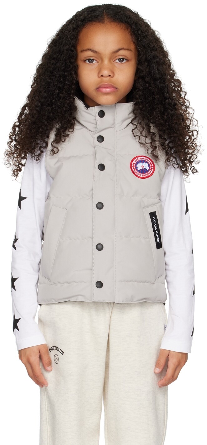 

Детский серый пуховый жилет Vanier Canada Goose Kids