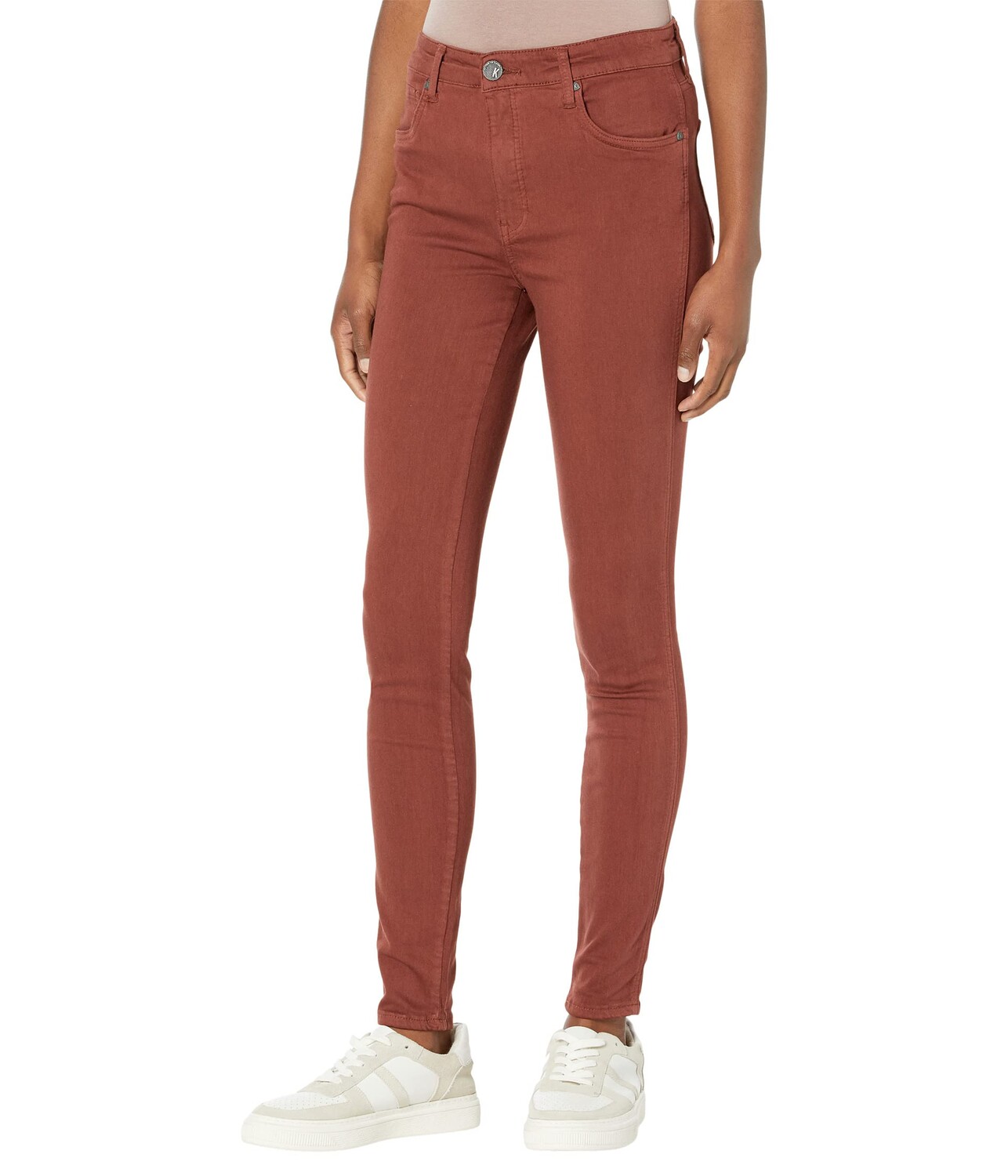 

Джинсы KUT from the Kloth, Mia High-Rise Fab AB Toothpick Skinny Five-Pocket in Nutmeg