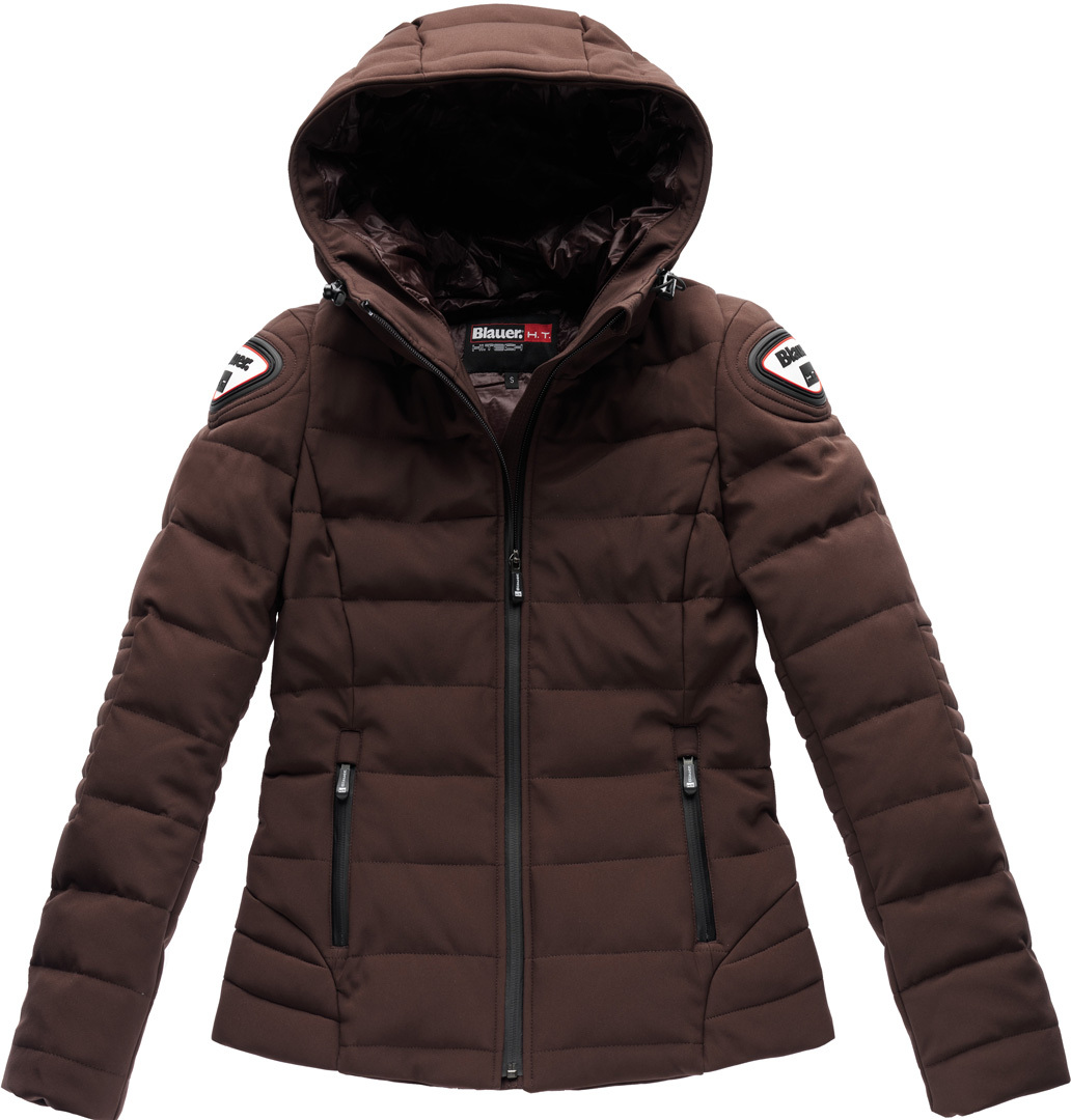 Женская мотоциклетная текстильная куртка Blauer Easy Winter 1.0 с капюшоном, коричневый - фото