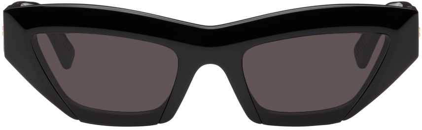 Черные угловые солнцезащитные очки Bottega Veneta