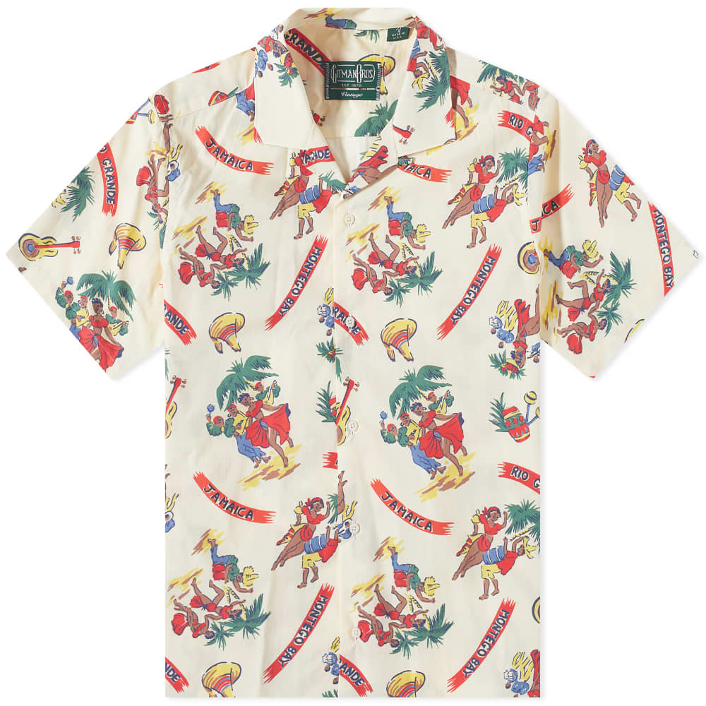 Рубашка Gitman Vintage Short Sleeve Camp Collar Jamaica Shirt