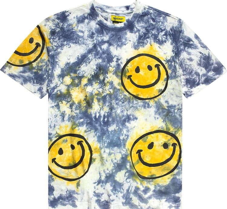 

Футболка Market Smiley Sun Dye Tee 'Yellow Blue Tie Dye', разноцветный