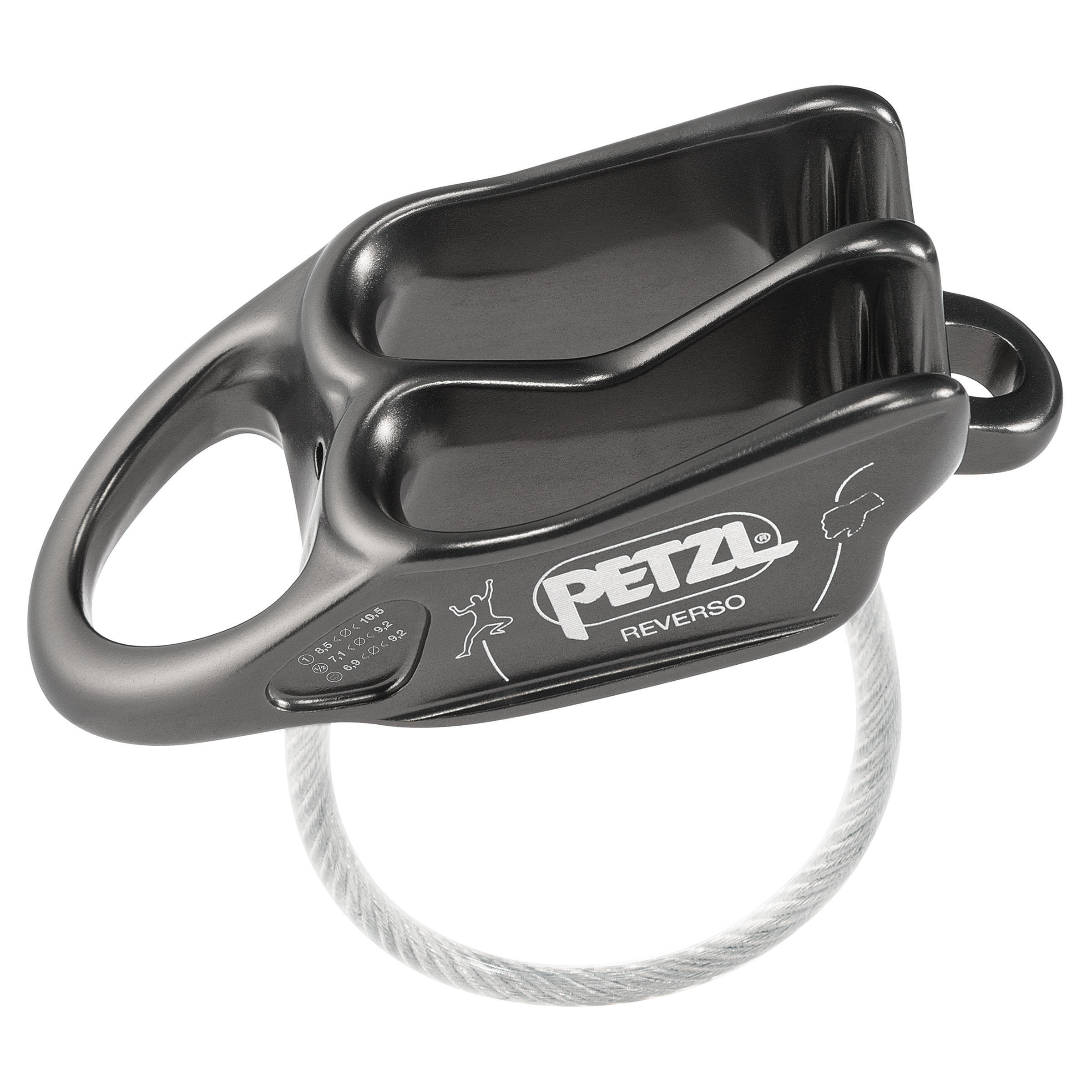 Страховочно-спусковая система Petzl Reverso, серый - фото