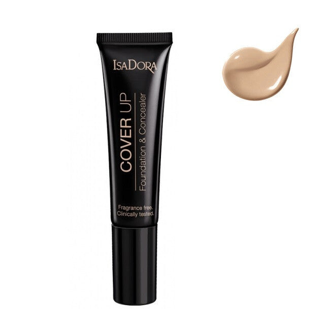 

Isadora Тональный крем Cover Up Foundation & Concealer и консилер в одном флаконе 62 Nude Cover 35 мл
