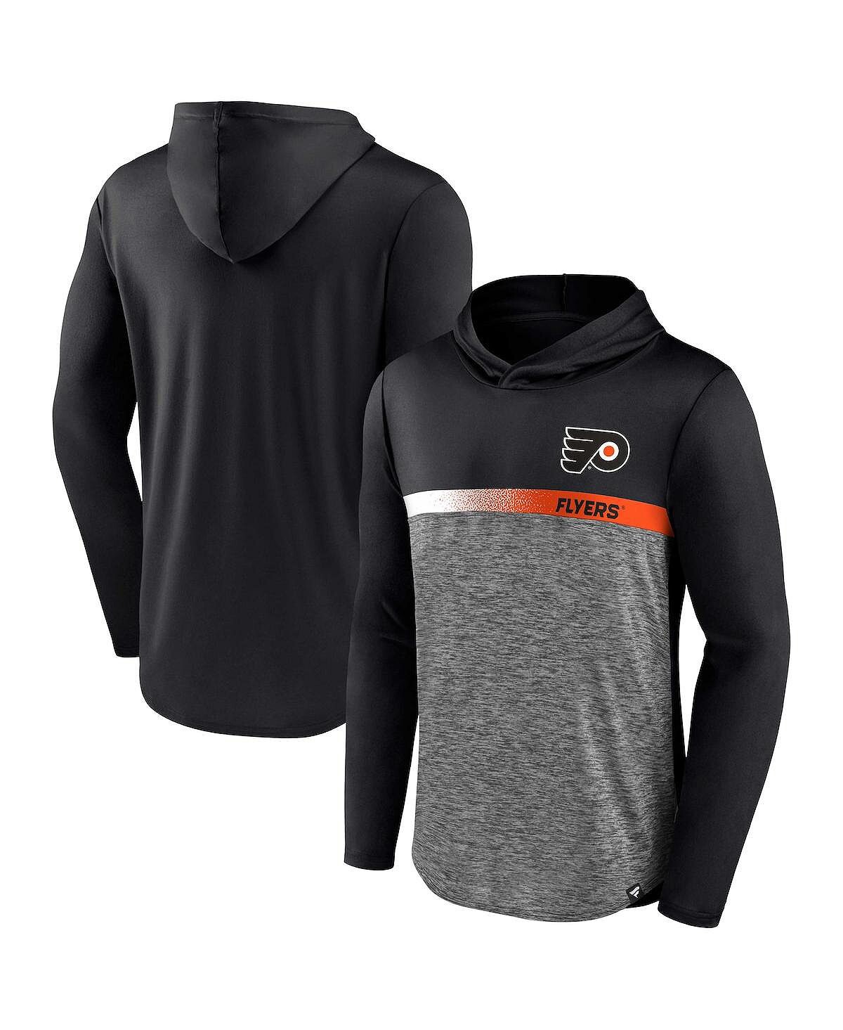 

Мужская фирменная черная толстовка с капюшоном philadelphia flyers podium defender pullover Fanatics, черный