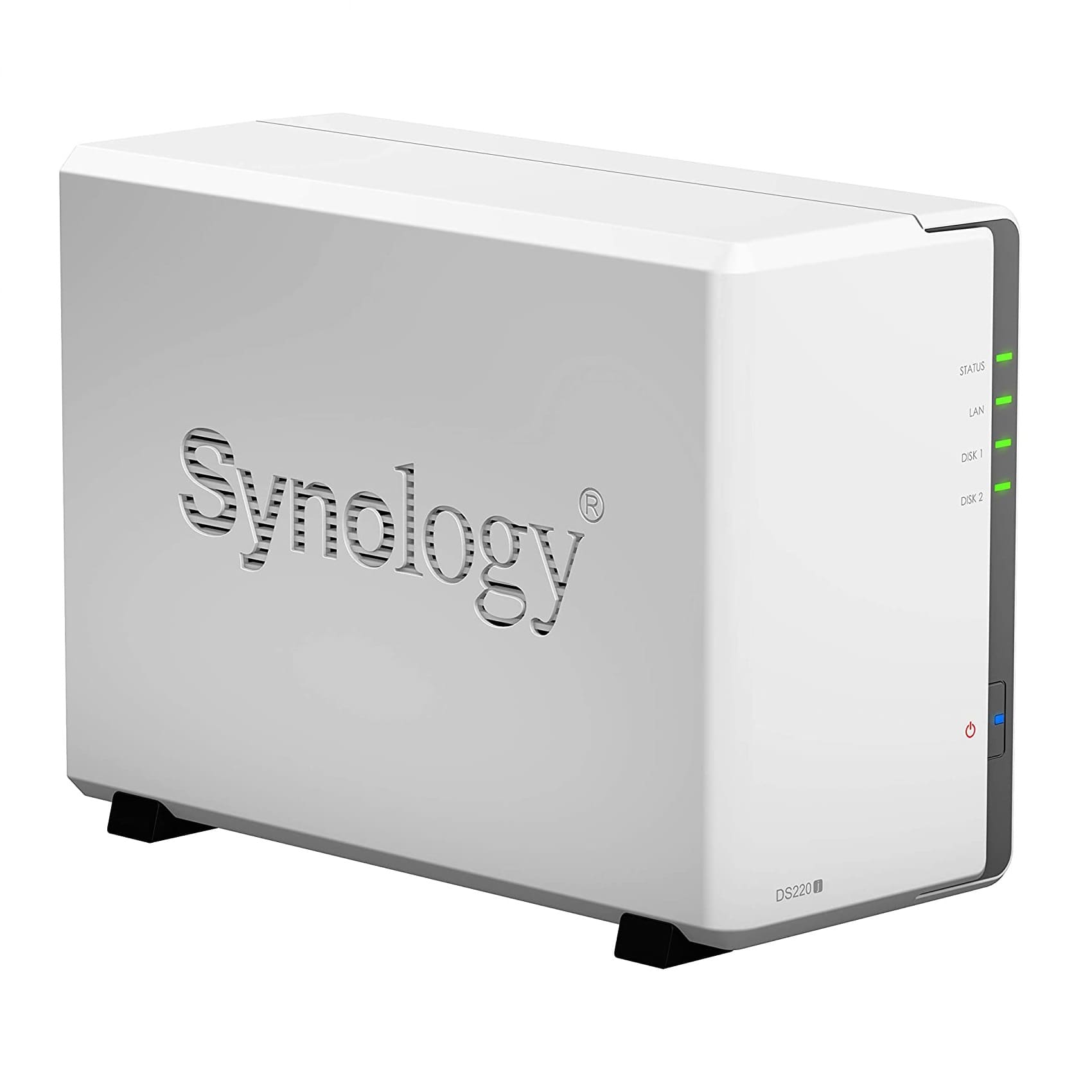 Сетевое хранилище Synology DiskStation DS220j, 2 отсека, без дисков, белый  – купить из-за границы через сервис «CDEK.Shopping»