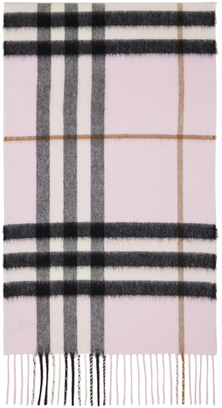 

Классический розовый шарф в клетку Burberry